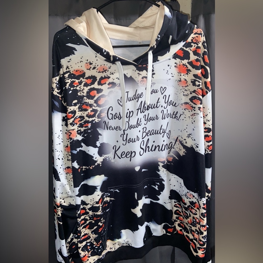 Plus Size Hoodie with quote